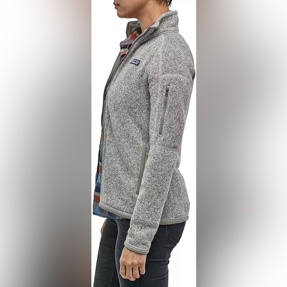 Patagonia Better Sweater Fleece Jacket Burch White Grey Size Small - Picture 3 of 14